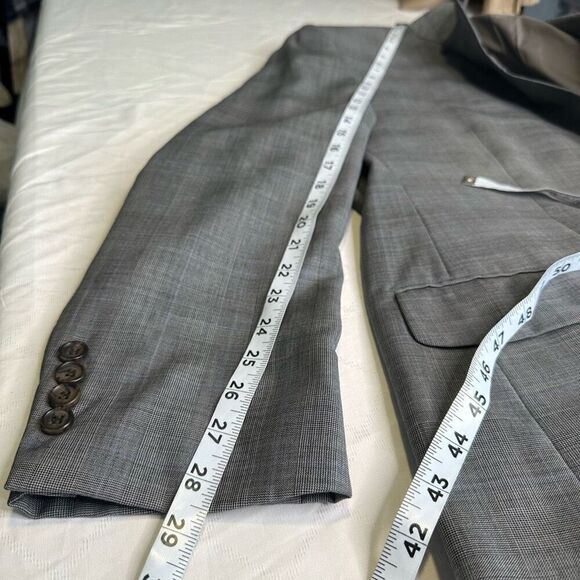 Lauren Ralph Lauren 100% Wool Gray Blazer Men’s 42R Houndstooth Preppy Plaid - Picture 9 of 9
